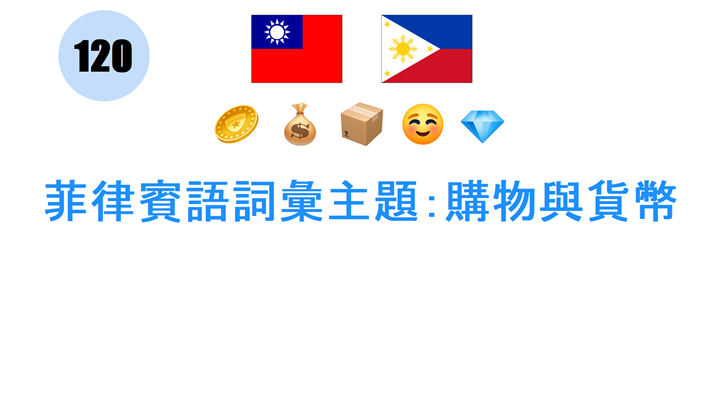 菲律賓語詞彙主題：購物與貨幣